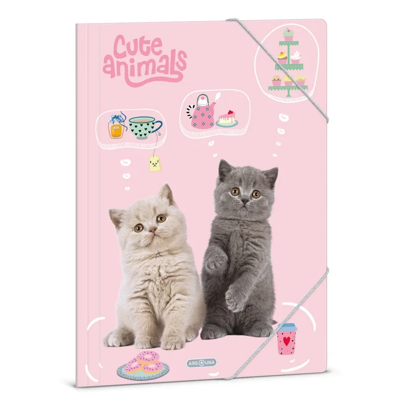 Ars Una Cute animals-tea party A/4 gumis dosszié