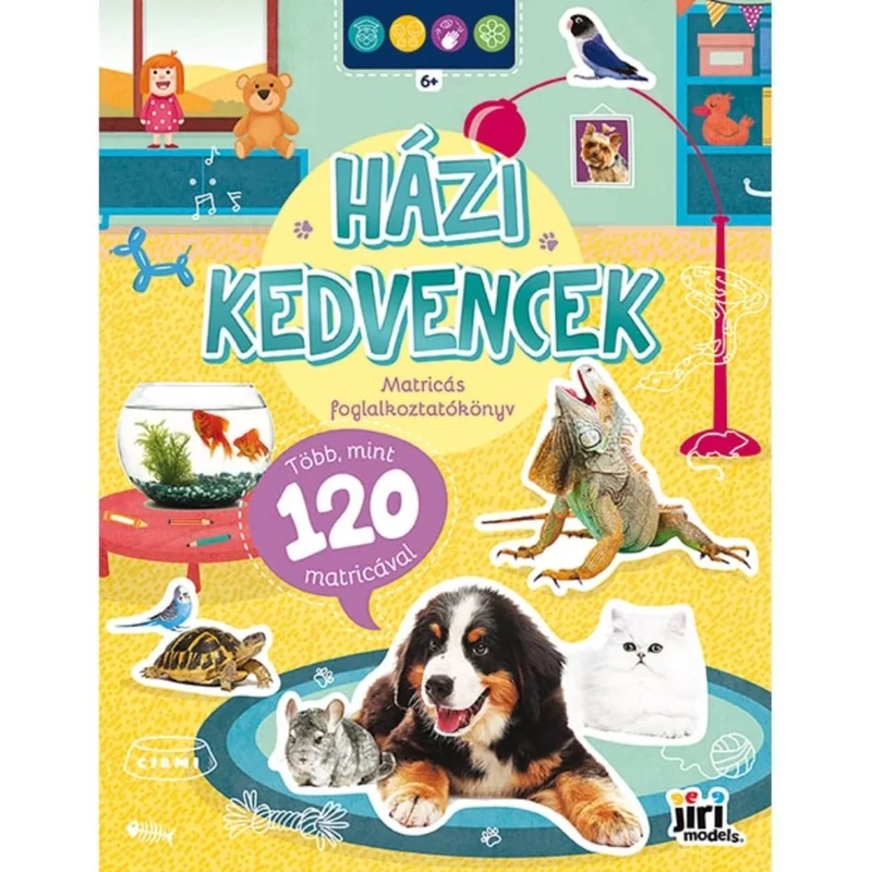 Oktató matricás könyv 6+ Háziállatok Jiri Models