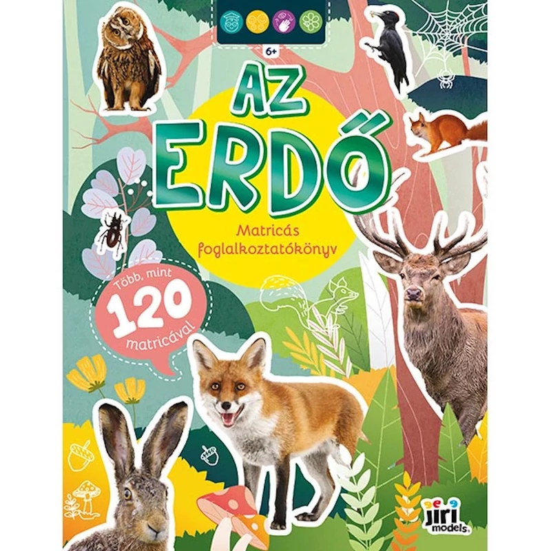 Oktató matricás könyv 6+ Erdő Jiri Models