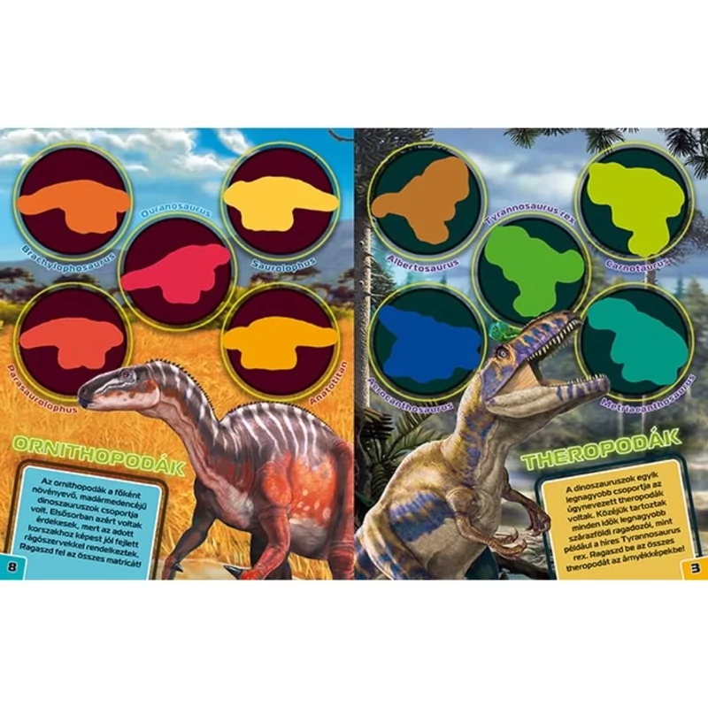 Ragaszd be a világító matricákat! Dinoszauruszok Jiri Models