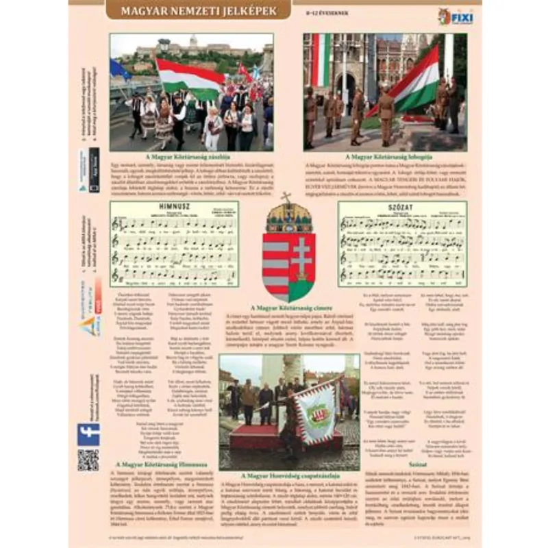 Tanulói munkalap A4  Stiefel Magyar nemzeti jelképek és ereklyék