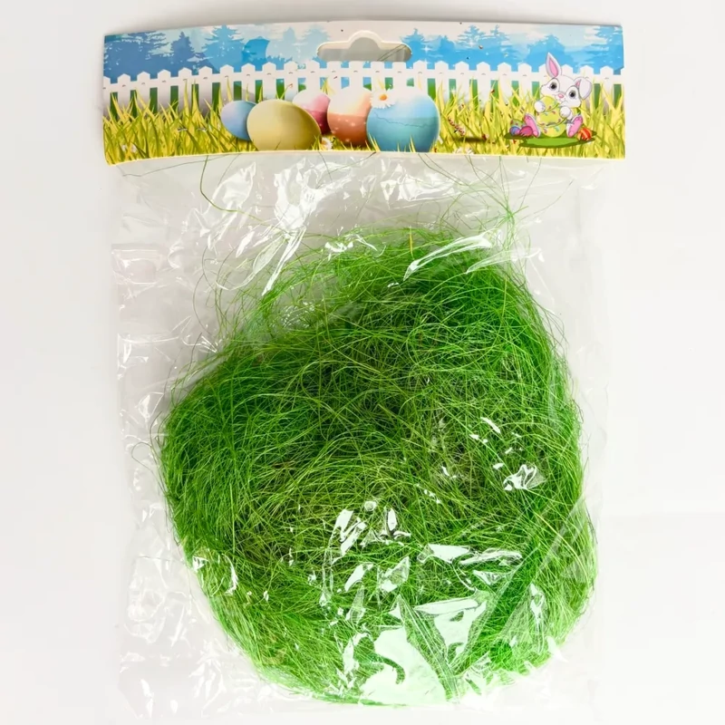 Tojás fészek szizál zöld műfű 15 cm ZS122879