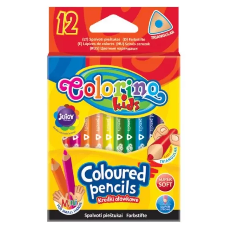 Színesceruza készlet Colorino MINI TRIO 12 darabos 8,9 cm 33077