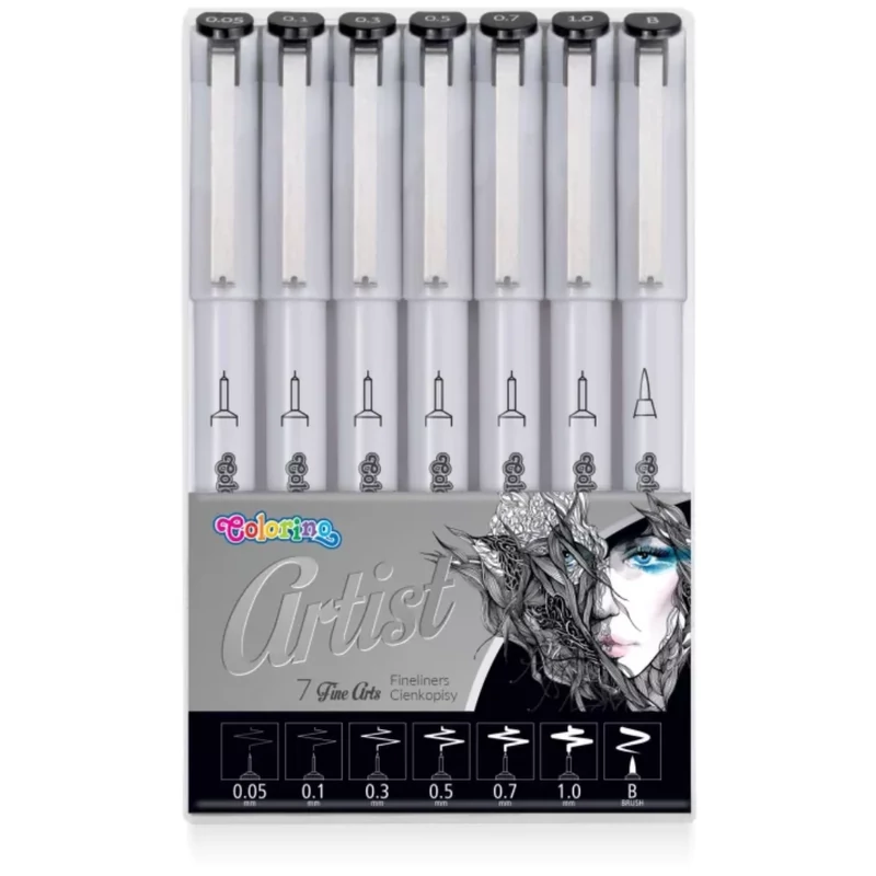 Tűfilc készlet Colorino Artist 7 darabos 81070