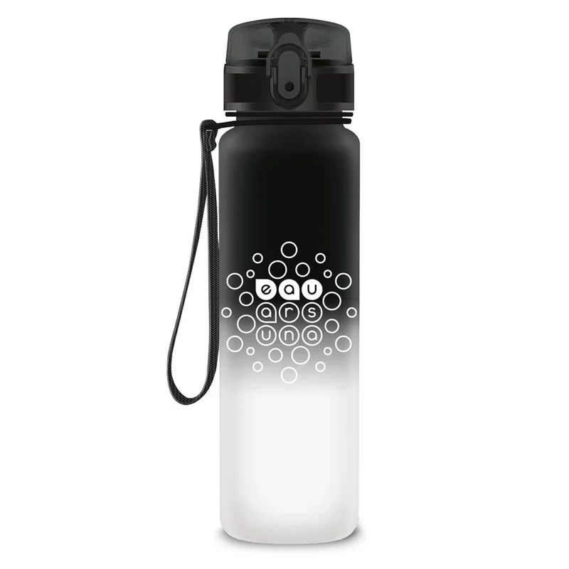 Ars Una fekete-fehér színátmenetes matt BPA-mentes kulacs 600 ml Black&White