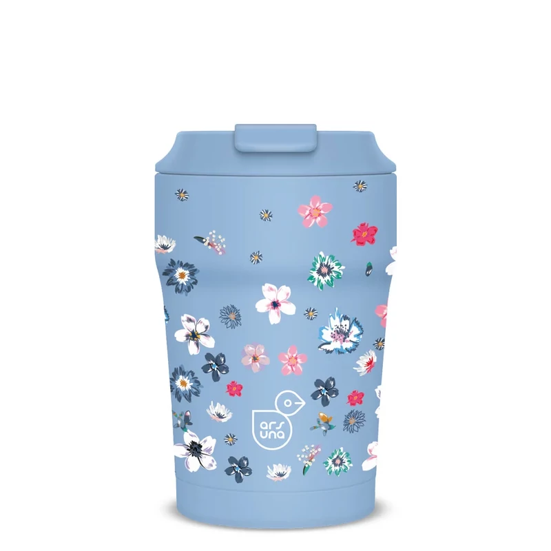 Ars Una thermo bögre virágos 350ml Pearl Blossom blue