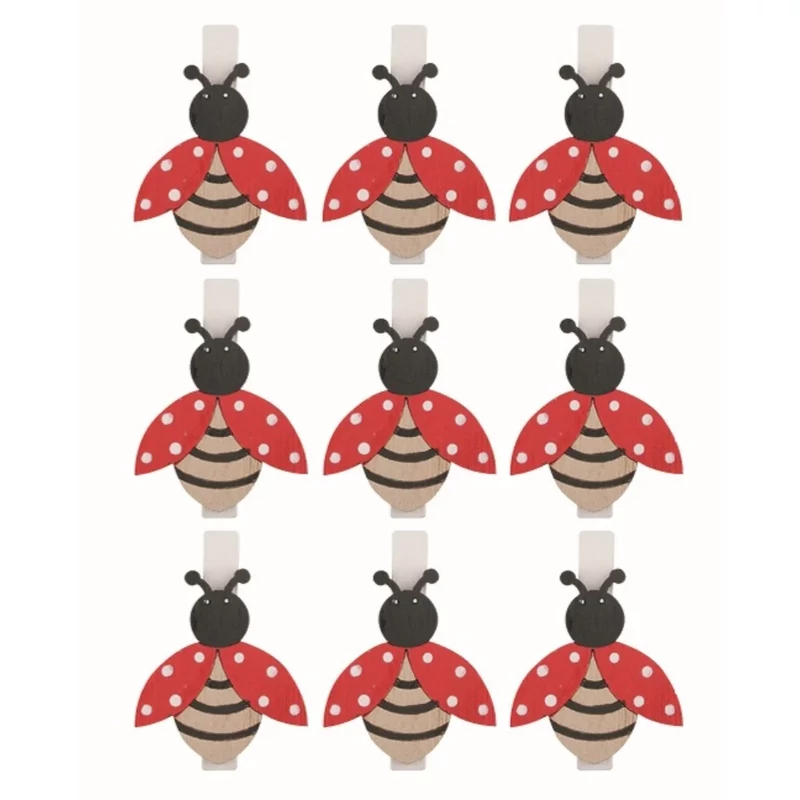 Facsipesz katicabogár figurájú 3x3,5x0,3 cm 9 db/csomag