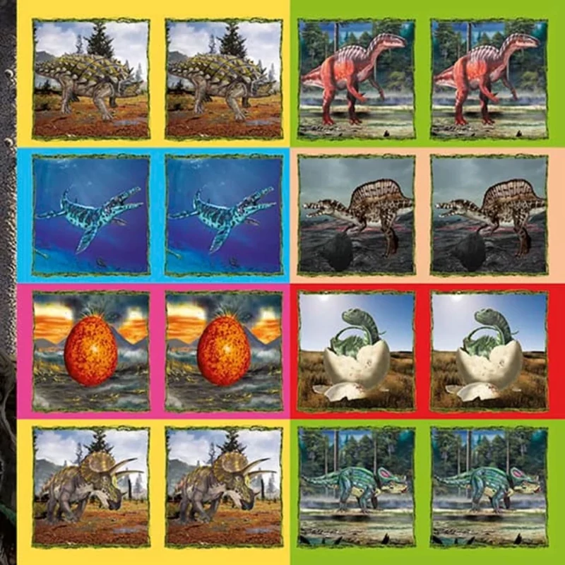 Memóriajáték füzetben Dinoszauruszok Jiri Models