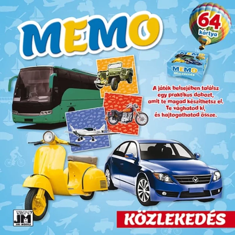 Memóriajáték füzetben Közlekedés Jiri Models