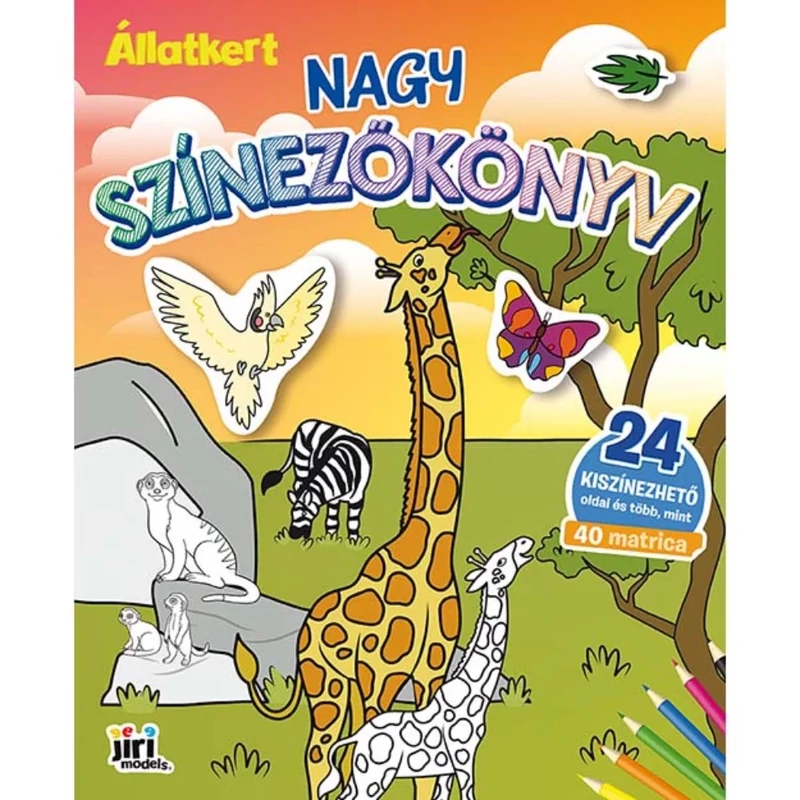Nagy színezőkönyv Állatkert Jiri Models