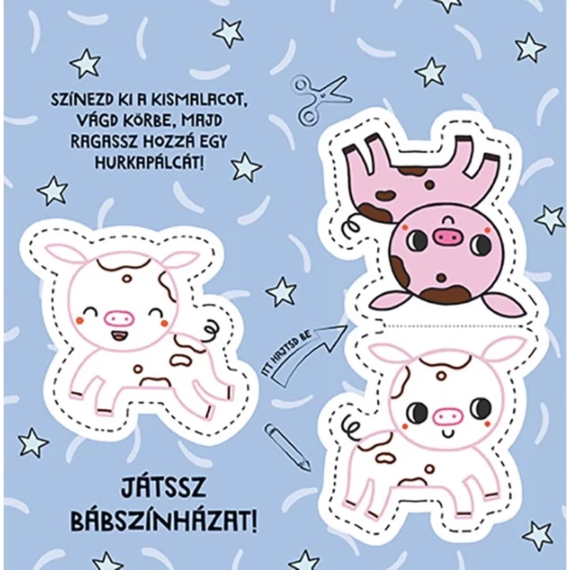 Kivágós foglalkoztatókönyv ollóval A tanyán Jiri Models