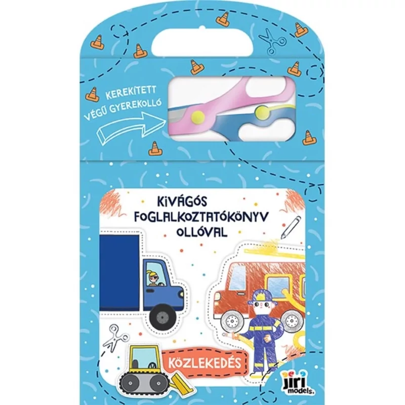 Kivágós foglalkoztatókönyv ollóval Közlekedés Jiri Models