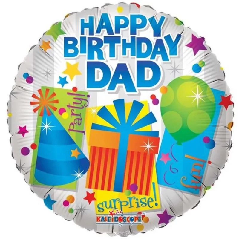 Fólia lufi 45 cm Happy Birthday Dad apáknak M191685