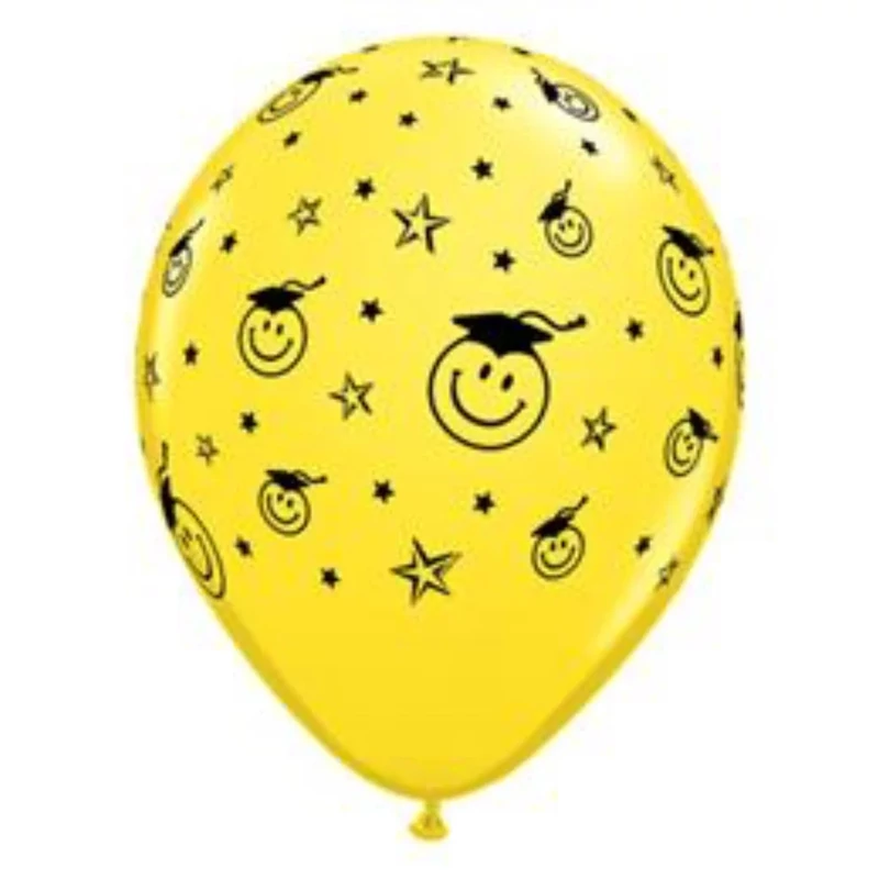 30 cm-es Smile Face Yellow Ballagási Gumi Lufi 1 db