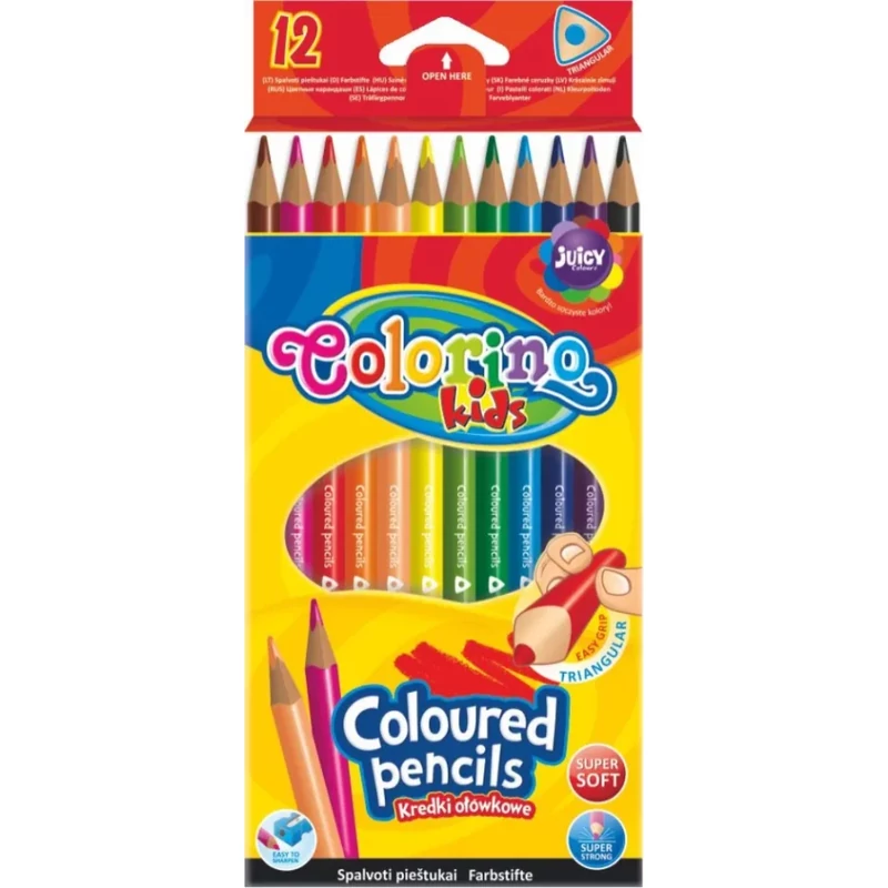 Színesceruza készlet Colorino Kids trio 12 db-os 51798