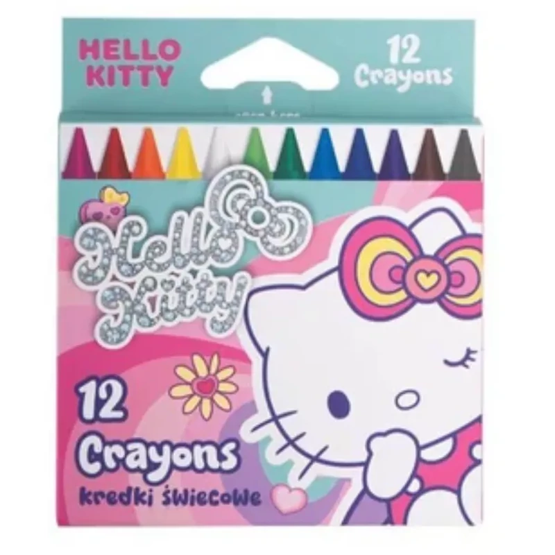 Zsírkréta készlet 12 db-os 8 mm Hello Kitty Pink