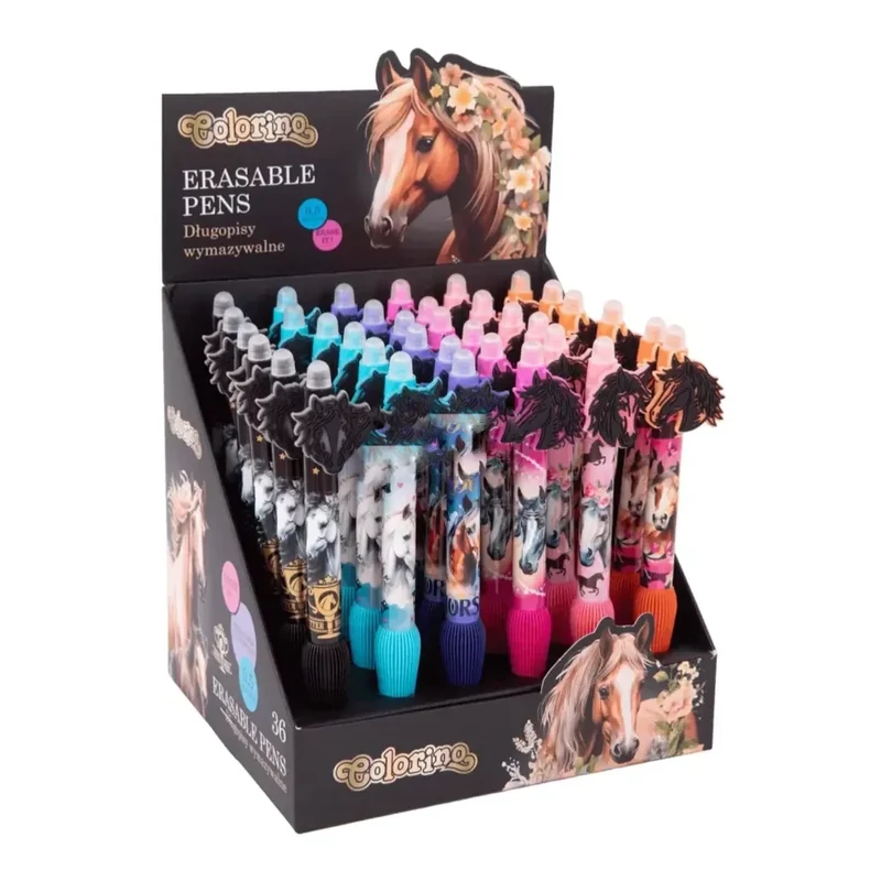 Nyomógombos radírozható toll Colorino Horses lovas 1 db 03540PTR