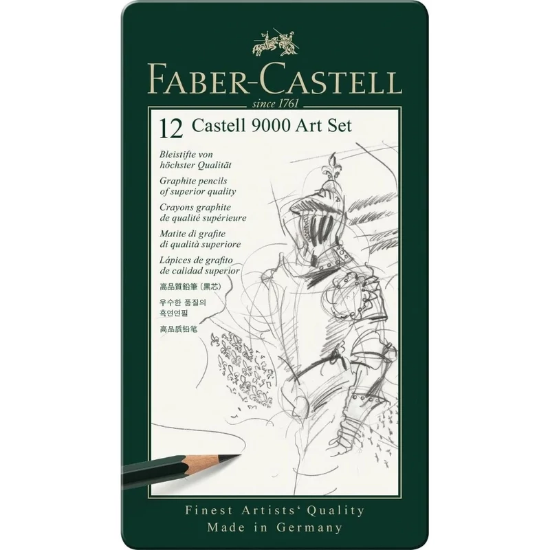 Grafitceruza készlet fémdobozos Art 12 db Faber-Castell 9000