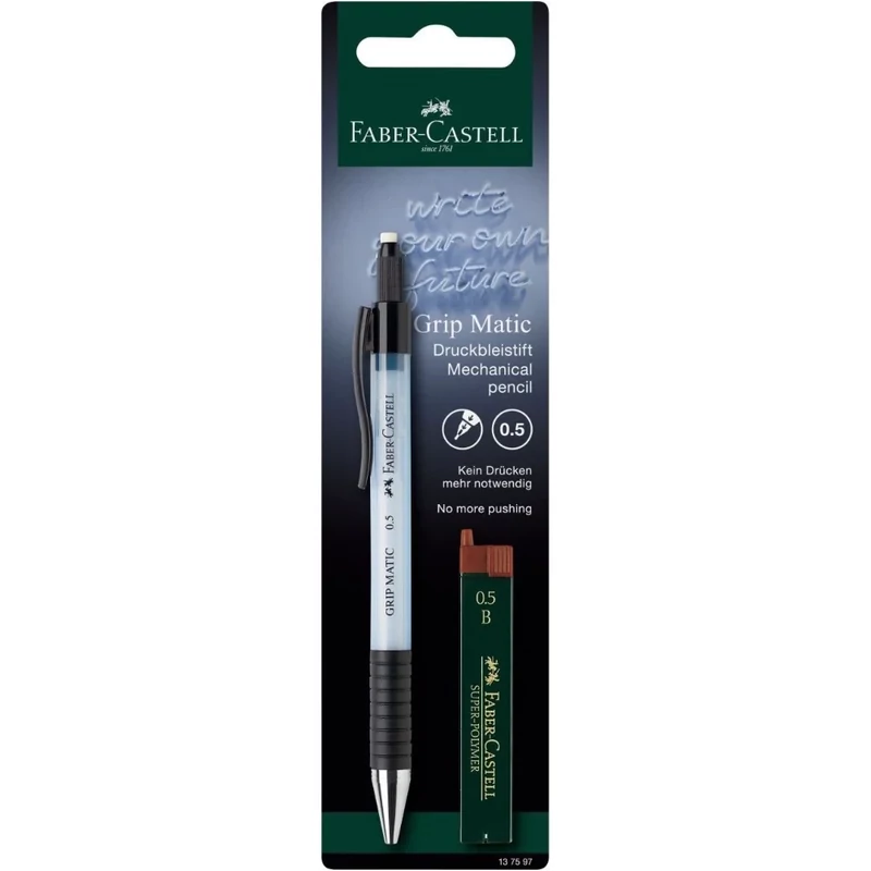 Töltőceruza betéttel 0,5mm égkék test Faber-Castell Grip-Matic 1375