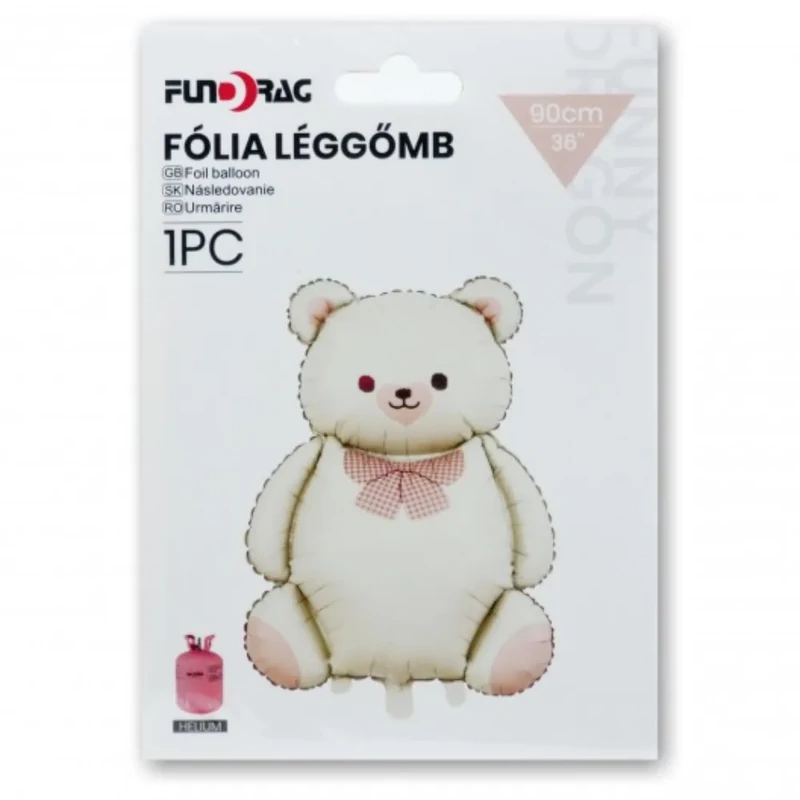 Fólia lufi pasztell maci 90 cm 653957