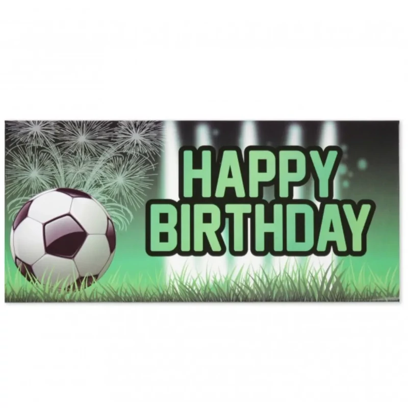 Díszboríték foci mintás Happy Birthday felirattal születésnapra 9x19 cm 662620