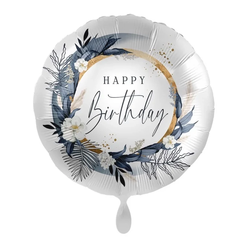 45 cm-es Happy Birthday Modern Boho Wreath Fólia Lufi