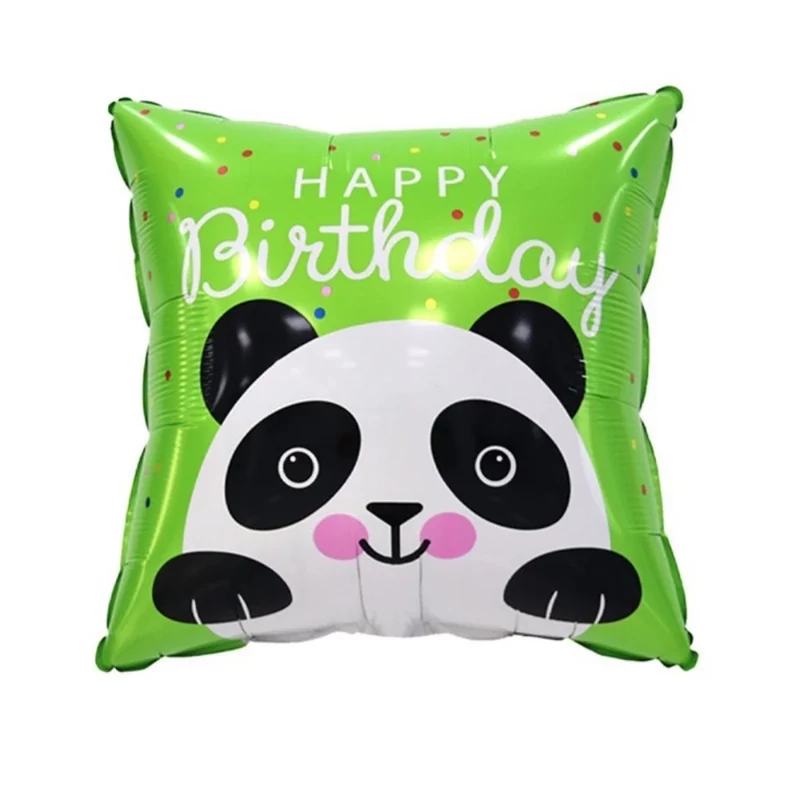 45 cm-es Vidám Panda Happy Birthday Szülinapi Fólia Lufi