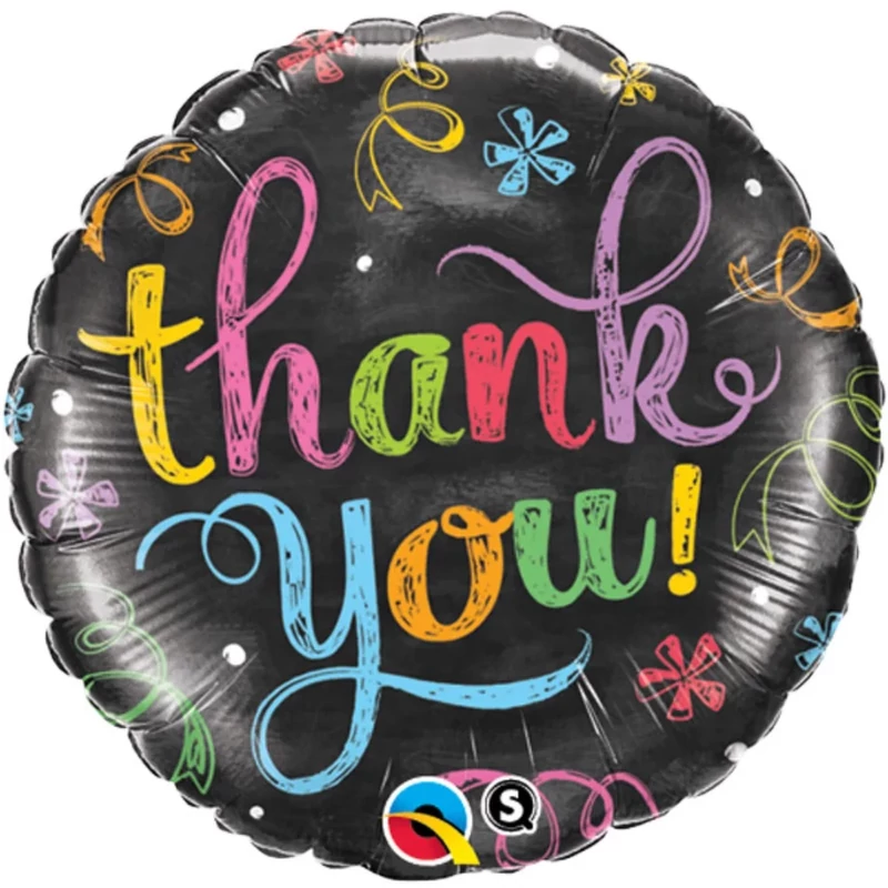 45 cm-es Thank You Chalkboard Ballagási Fólia Lufi
