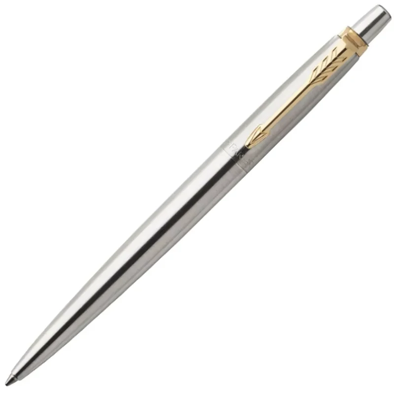 Golyóstoll 0,7 mm arany színű klip rozsdamentes acél tolltest kék írásszín Parker Royal Jotter 1953170