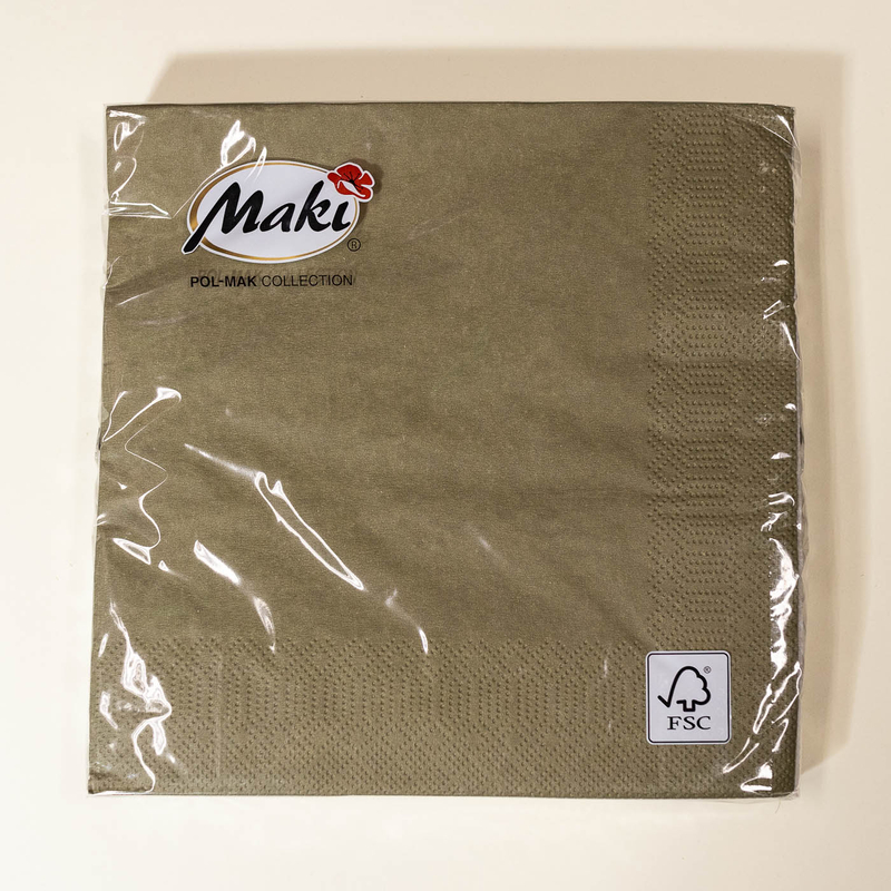 Szalvéta 3 rétegű egyszínű 33x33cm 20db/csomag Maki - Keki