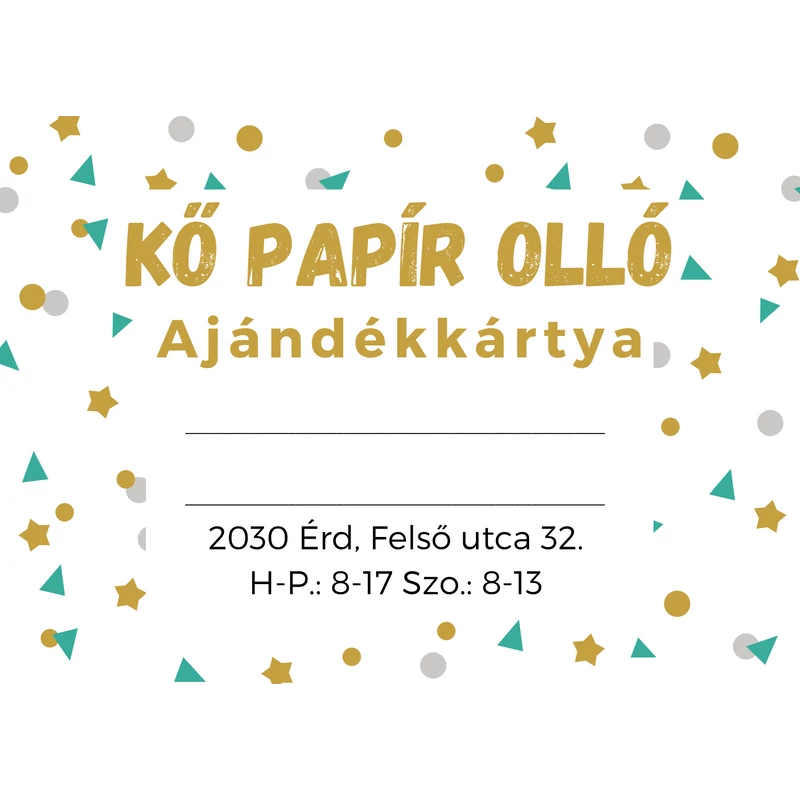 Ajándékkártya - konfettis