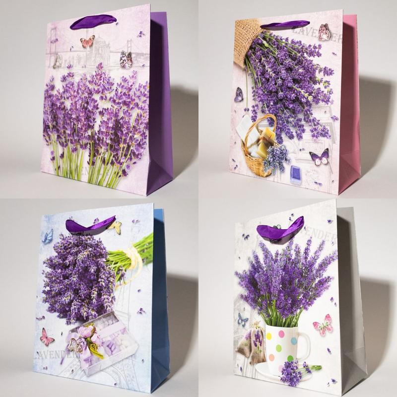 Dísztasak levendulás közepes méretű 23x18x8 QC796150