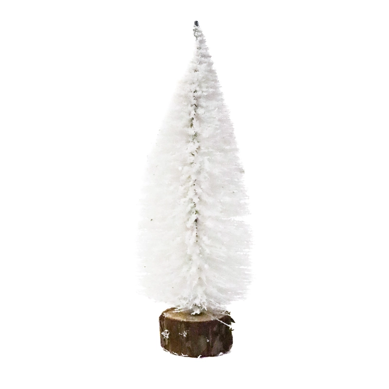 Fenyőfa fehér havas dekoráció 15x6cm ZXSD799045