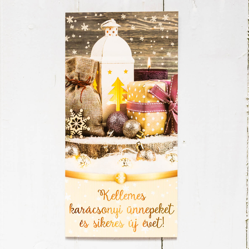 Karácsonyi francia borítékos képeslap LA4 méretben GK4240