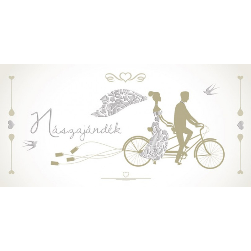 Lizzy card képeslap borítékos LA4 aranyozott zsebes esküvői alkalmi ZSA10