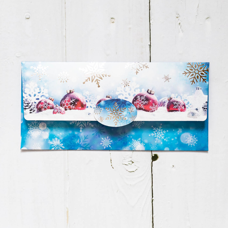 Karácsonyi pénzes boríték képeslap 8,5x18 méretben 88-018