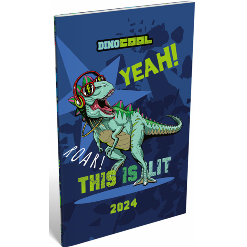 Lizzy Zsebnaptár tűzött A6 Dino cool Dino Roar 2024