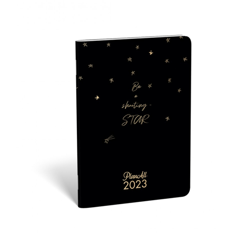 Lizzy Calendar PlanAll 7.0 B6 tűzött aranyozott heti tervező Shooting star 2023