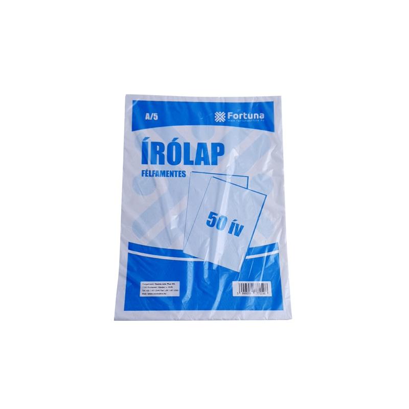 Írólap A/5 félfamentes 10-50 20ív/csomag