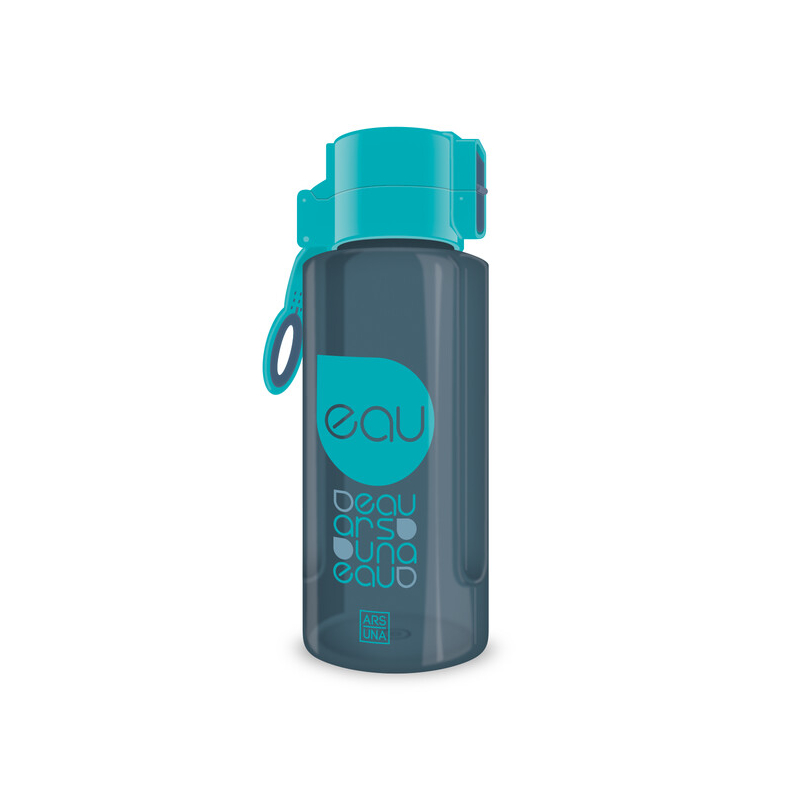 Ars Una BPA-mentes kulacs - 650 ml - szürke-türkiz átlátszó
