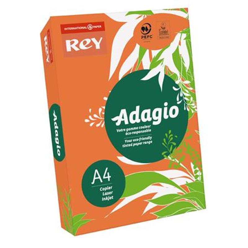 Másolópapír színes A4 80g 500 lap REY Adagio intenzív narancssárga