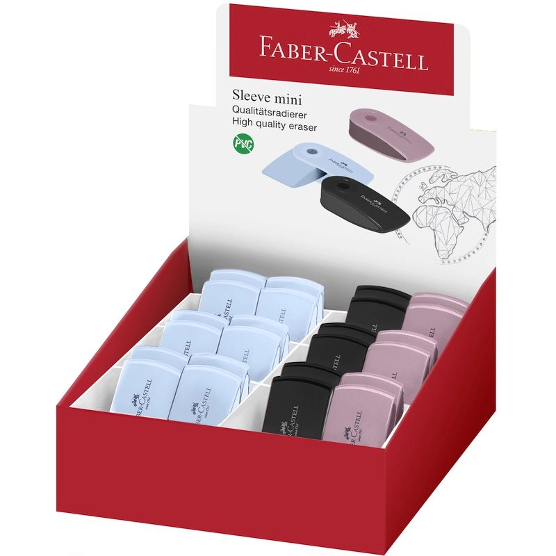 Radír Faber-Castell Sleeve Mini Harmónia Színek Műanyag Tartóban 2024