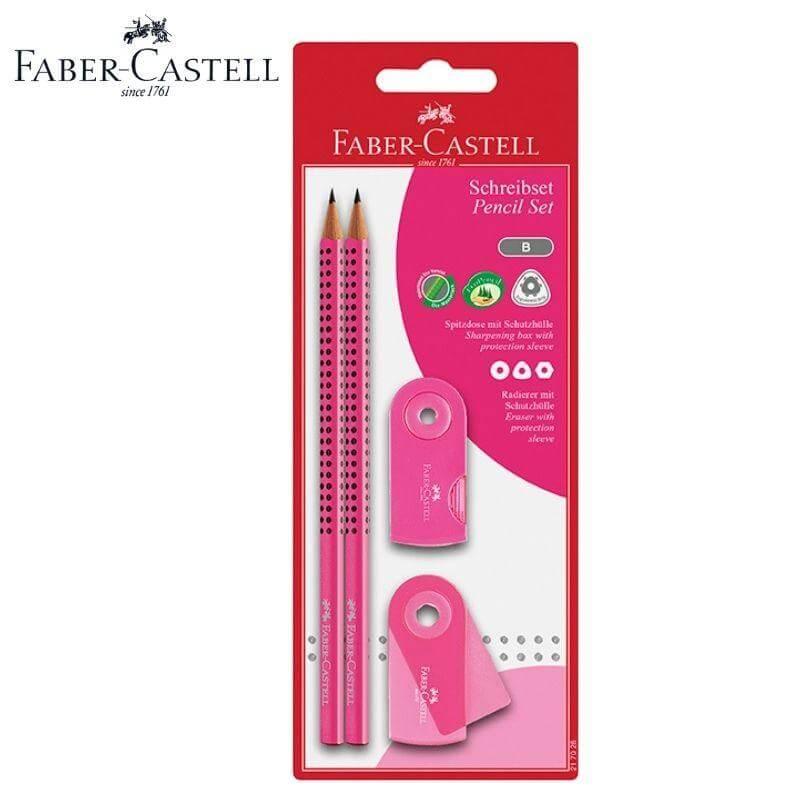 Grafitceruza szett Faber-Castell Sparkle Jumbo gyöngyházfényű+radír+hegyező