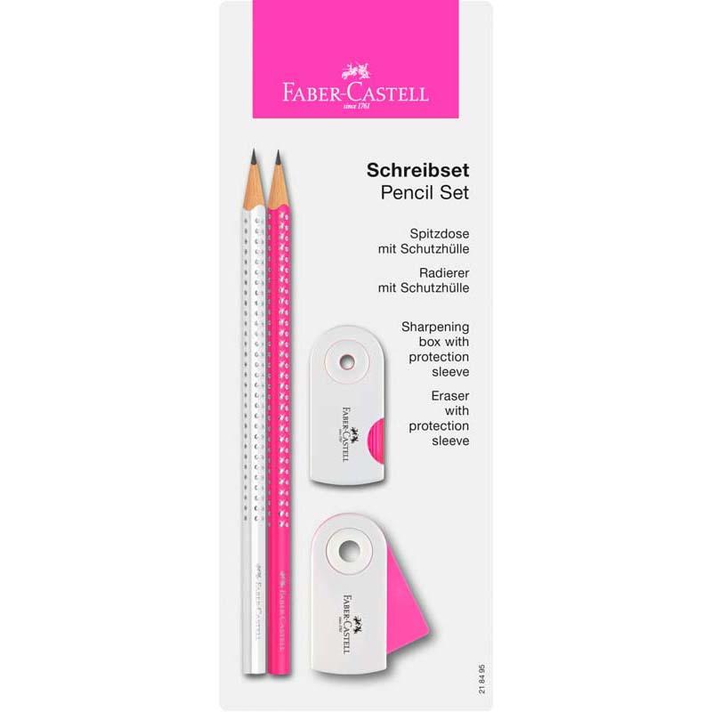 Grafitceruza szett Faber-Castell Sparkle Jumbo gyöngyházfényű+radír+hegyező