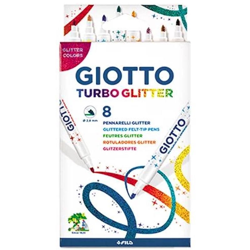 Filctoll Giotto Turbo Glitter csillámos 8 db-os készlet