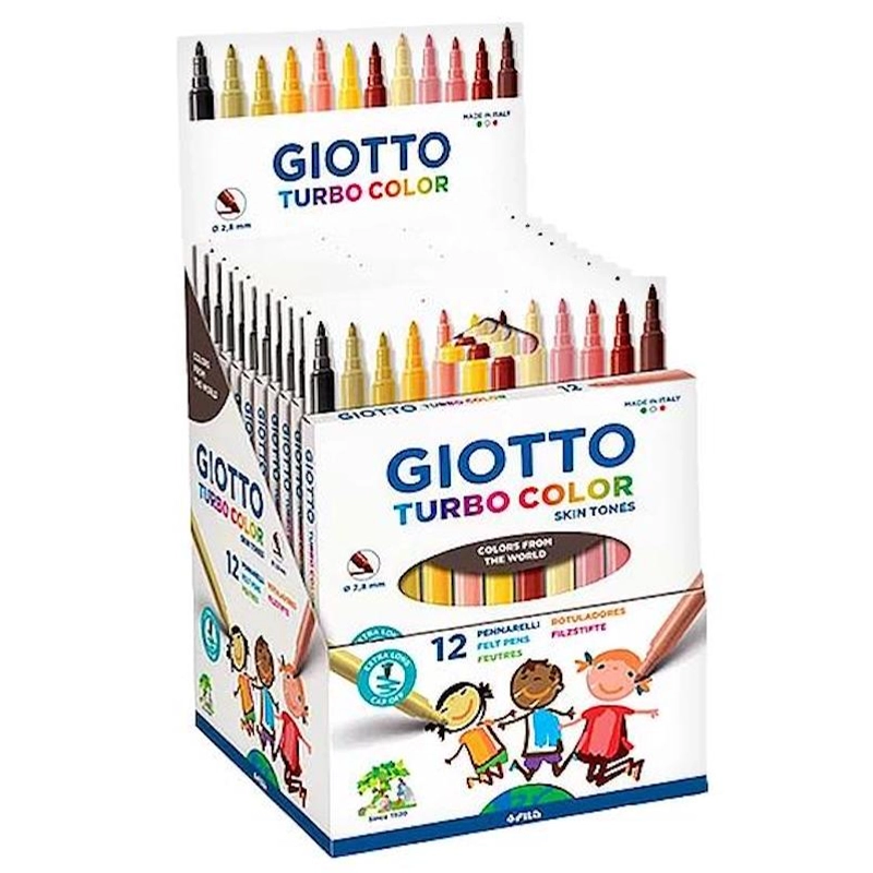 Filctoll készlet bőrtónus színekkel 12-es készlet 2,8mm Giotto Turbo Color
