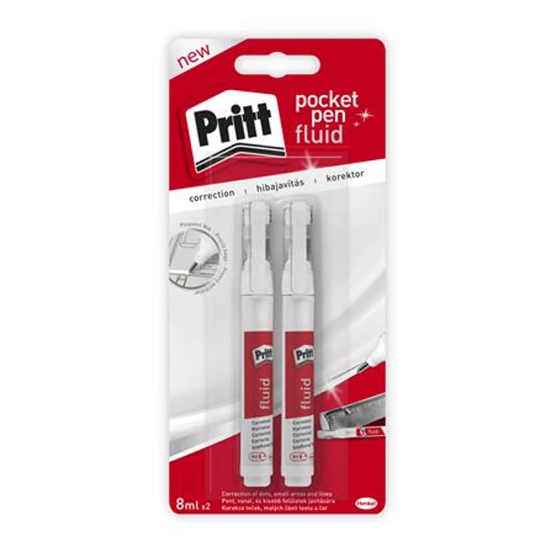 Hibajavító toll 2 db-os 8 ml bliszter HENKEL Pritt Pocket Pen