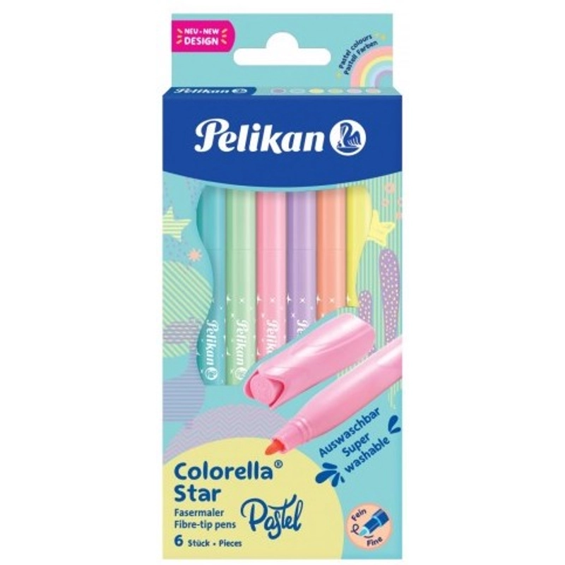 Filctoll 6 pasztell szín Colorella Star C302 Pelikán