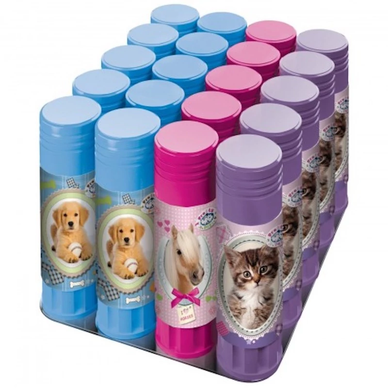 Ragasztóstift 21gr állatos mintával cica, kutya, ló Pretty Pets