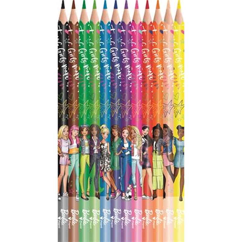Színes ceruza készlet háromszögletű Maped Barbie 12 különböző színnel